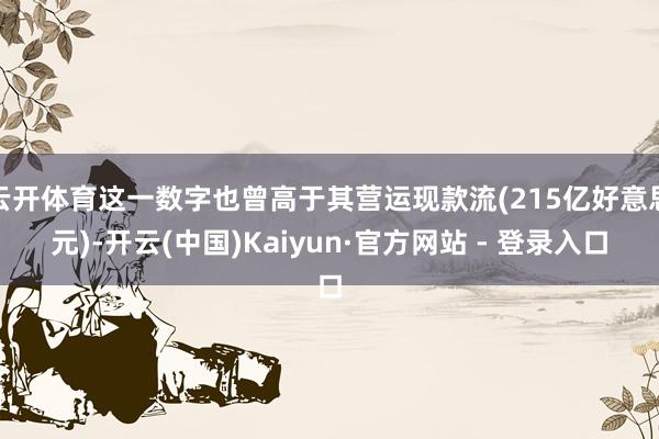 云开体育这一数字也曾高于其营运现款流(215亿好意思元)-开云(中国)Kaiyun·官方网站 - 登录入口
