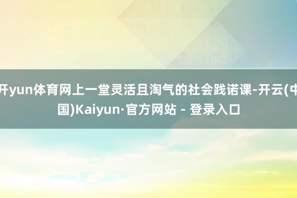 开yun体育网上一堂灵活且淘气的社会践诺课-开云(中国)Kaiyun·官方网站 - 登录入口