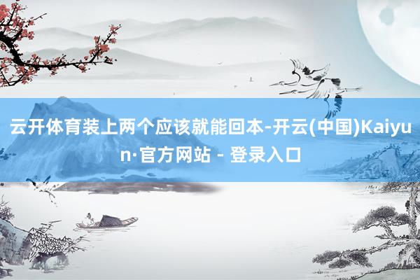 云开体育装上两个应该就能回本-开云(中国)Kaiyun·官方网站 - 登录入口
