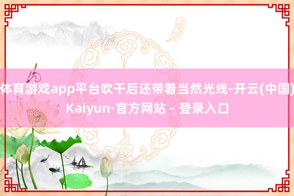 体育游戏app平台吹干后还带着当然光线-开云(中国)Kaiyun·官方网站 - 登录入口